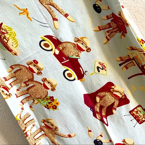 Vintage and Retired Nick and Nora Sock Monkey Pillowcases Set of 2 - Picture 2 of 4